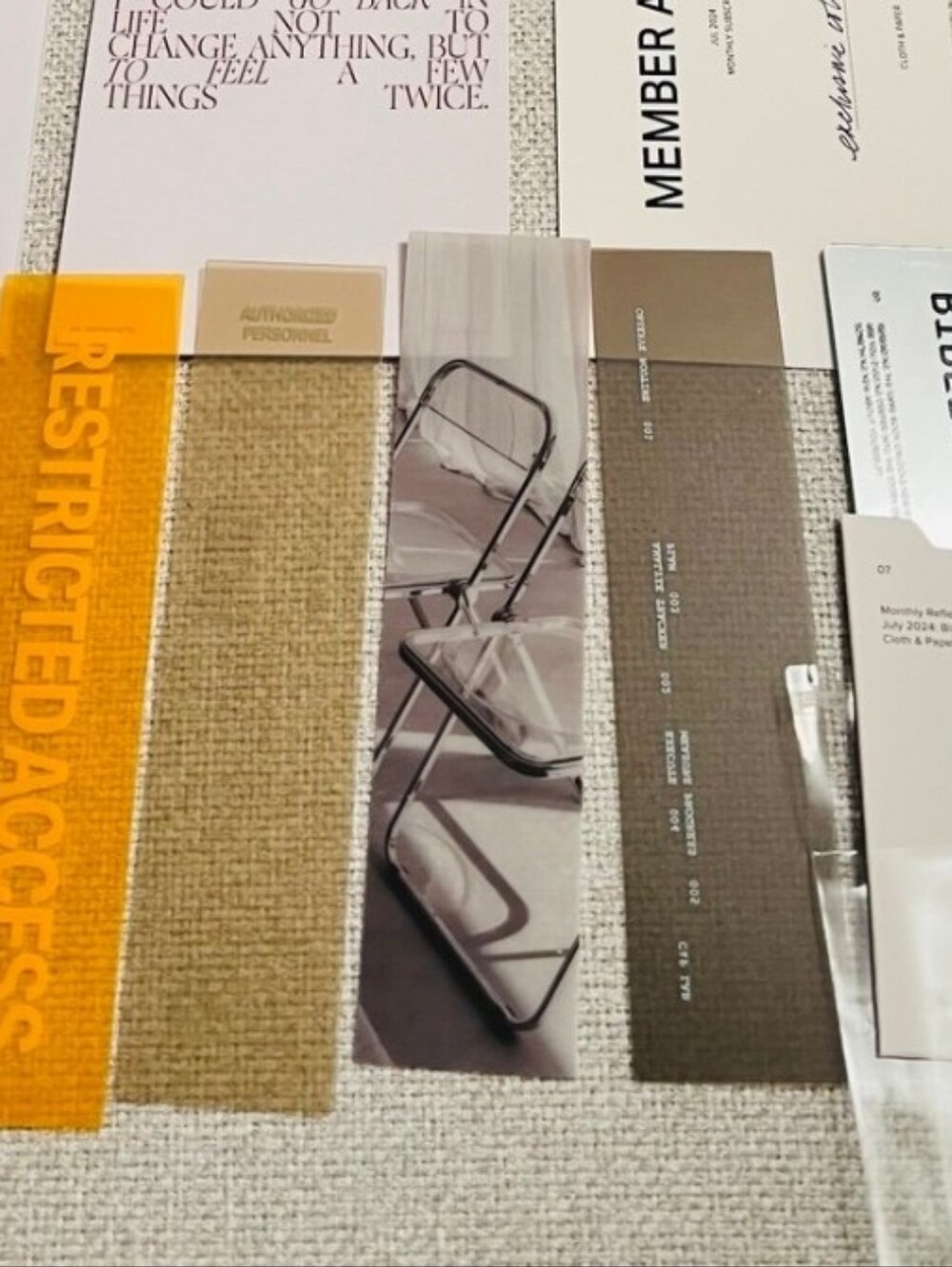Cloth And Paper Restricted Access Bookmark....Not For Sale...looking To Purchase